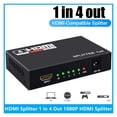 thumbnail image 2 of HDMI-Compatible Splitter 1 in 4 Out Adapter 1080P HDMI-Compatible Video Splitter Support 3D, 2 of 6