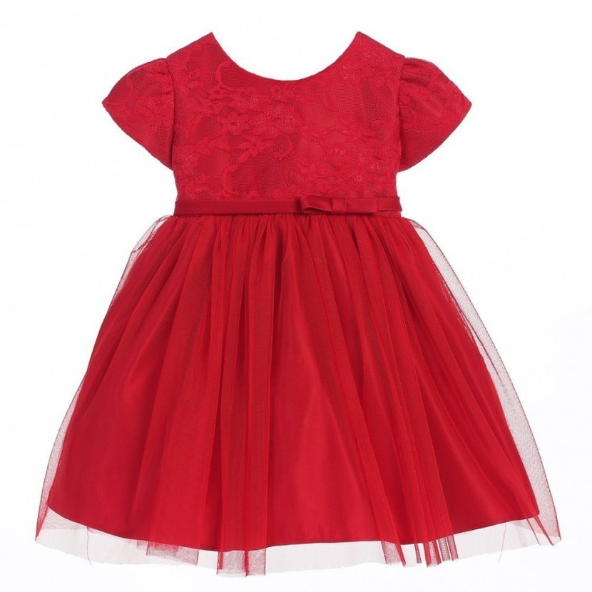 Red Lace Christmas Dress 2024