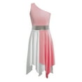 thumbnail image 3 of Zaldita Kids Girls Sleeveless Ballet Praise Lyrical Dance Dress Metallic Color Block Liturgical Worship Costume Dancewear Light Pink 16, 3 of 7