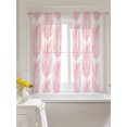 thumbnail image 3 of Pink Palm Leaves Curtains 45 Inch Length,Sheer Curtains for Bedroom Living Room Window Summer Jungle Tropical Tree Coastal Plants Rod Pocket Drapes Kitchen Curtains Small Half Window 42"x45" 2 Panels, 3 of 6