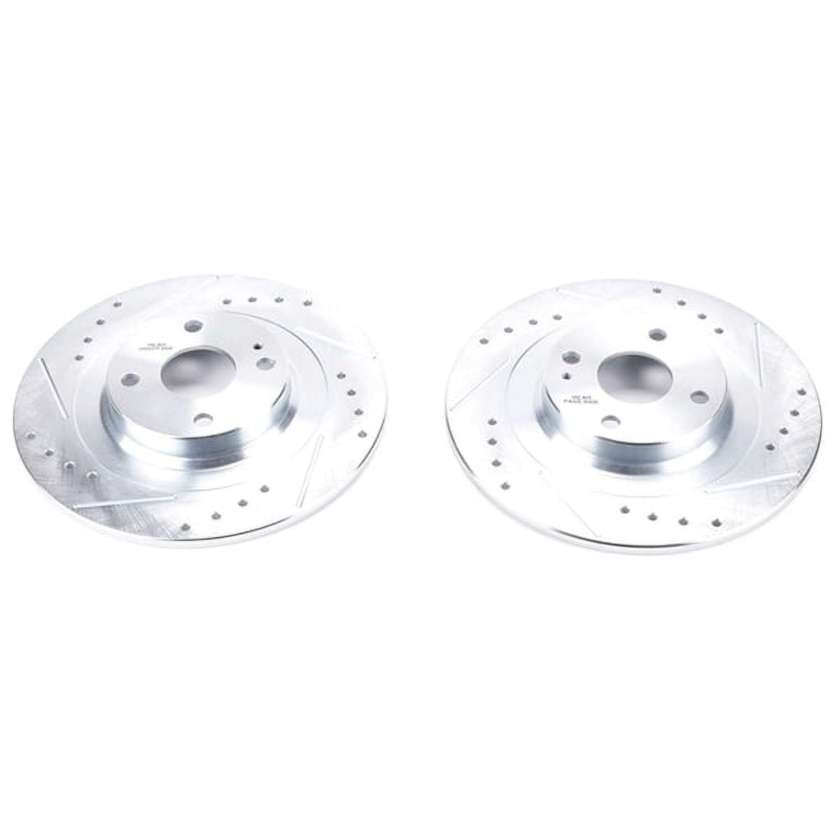 Power Stop Rear Pair of Drilled and Slotted Brake Rotors JBR1726XPR Fits 2016 Mazda MX-5 Miata