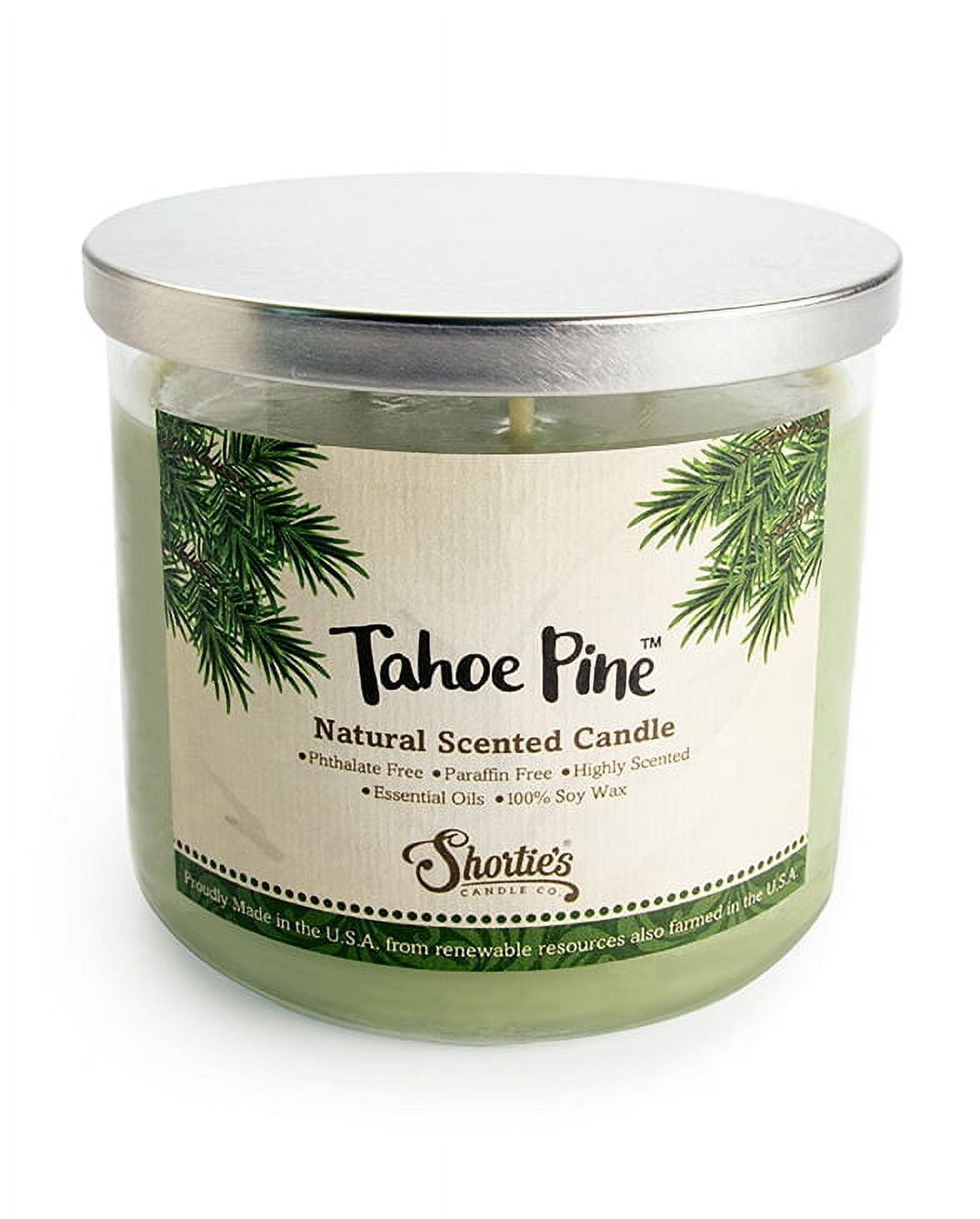 Tahoe Pine Scented 3 Wick Candle - All Natural - Made with 100% Responsibly Sourced Soy and Essential Fragrance Oils - Phthalate & Paraffin Free, Vegan, Non-Toxic