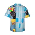 thumbnail image 3 of Bixox Men's Hawaiian Shirts Men's Prague Ratter Dog in Bathtub Print Short-Sleeve Shirt-Medium, 3 of 8