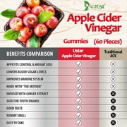 Apple Cider Vinegar Gummies, 60 ct Vitamins and Supplements, Vegan, Non-GMO, Gluten Free Supplement
