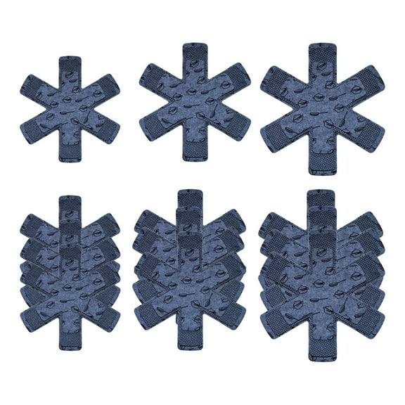 ZMKIAG 12-Pack Non-Scratch Silicone Pan Protectors - Heat Resistant Cookware Separators for Nonstick Skillets/Bowls, Dishwasher Safe Stackable Storage Pads for Kitchen/Grill