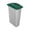Green/Gray, variant on Sturdy Essentials Waste Wise Recycled HDPE Waste or Recycling Bin for Commercial Spaces with Swinging Lid - (Black, 23 Gallons)