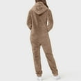 thumbnail image 7 of BADHUB Women's Winter Warm Sherpa Romper Plus Size Fuzzy Fleece Onesie Pajama Drawstring One Piece Zipper Hooded Jumpsuit Sleepwear Playsuit S-5XL, 7 of 7