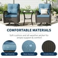 ECOPATIO 3Piece Wicker Bistro Patio Set with Swivel Glider, Rocking