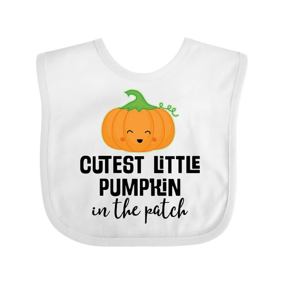 Inktastic Cutest Little Pumpkin in the Patch Halloween Boys or Girls Baby Bib