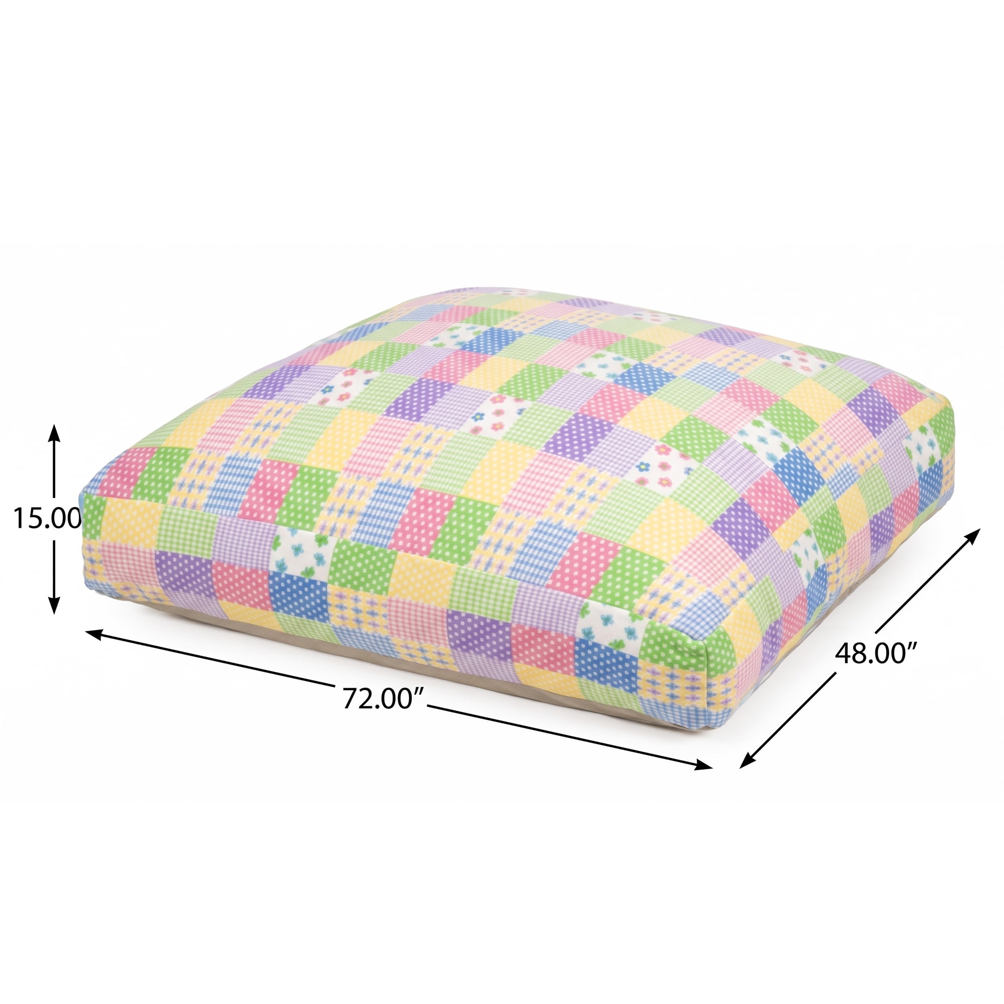 Sensory Crash Pad for Kids & Adults,Soft Landing Crash Mat with Foam Blocks,Removable and Washable Cover,Non-Slip Bottom for Jumping, Relaxing & Play,48" x 72"