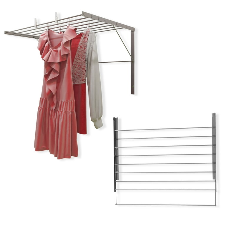 brightmaison Space Saver Wall Mounted Laundry Clothes Drying Rack