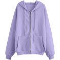 thumbnail image 3 of Womens Zip Up Hoodies Oversized Sweatshirts Fall Fashion Outfits Sweaters Casual Jackets 2024 Winter Clothes, 3 of 4