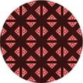 thumbnail image 1 of Ahgly Company Tapis de Zone Rond d'Intérieur Lavable à la Machine, Transitionnel, Rouge Brique de Feu, 3 Pieds Rond, 1 of 7