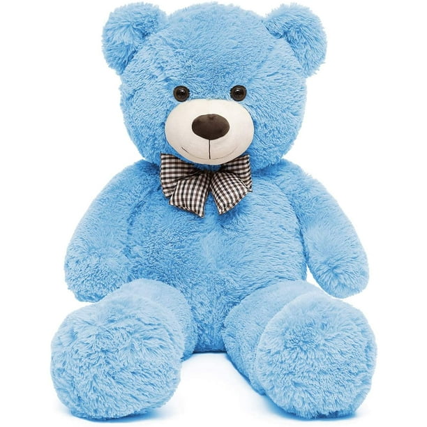 MaoGoLan 3ft Big Blue Teddy Bear Stuffed Animal Plush Bear Toy Gift for ...