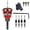 Red, variant on Two-Flute Counterbore with Depth Stop, Countersink Drill Bit Set, 4PCS Four-Flute Tapered Drill Bits and Adjustable Depth Stop Collar, for Wood, Plastic, Woodworking (Blue)