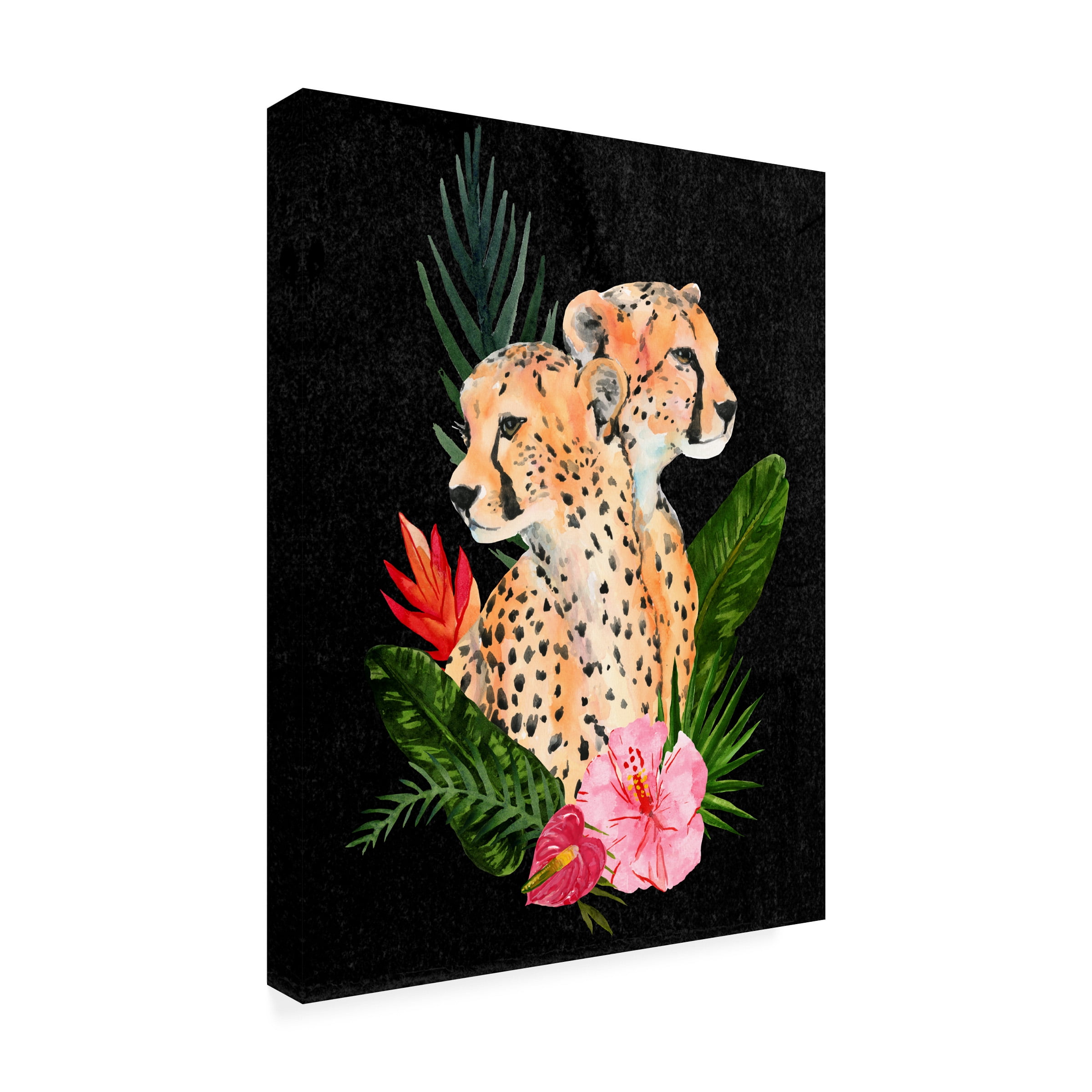 Annie Warren 'Cheetah Bouquet II' Canvas Art