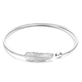 thumbnail image 1 of Pulsera de plata de ley 925 para mujer, brazalete con apertura de diseño de hoja, regalo, accesorios de joyería de moda para mujeres y niñas, 1 of 5