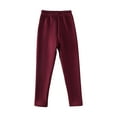 thumbnail image 5 of newwalpole Girls Leggings High Waist Athletic Yoga Pants with Pockets Dance Running Tights Brick Red for Size 3-4 Years, 5 of 7