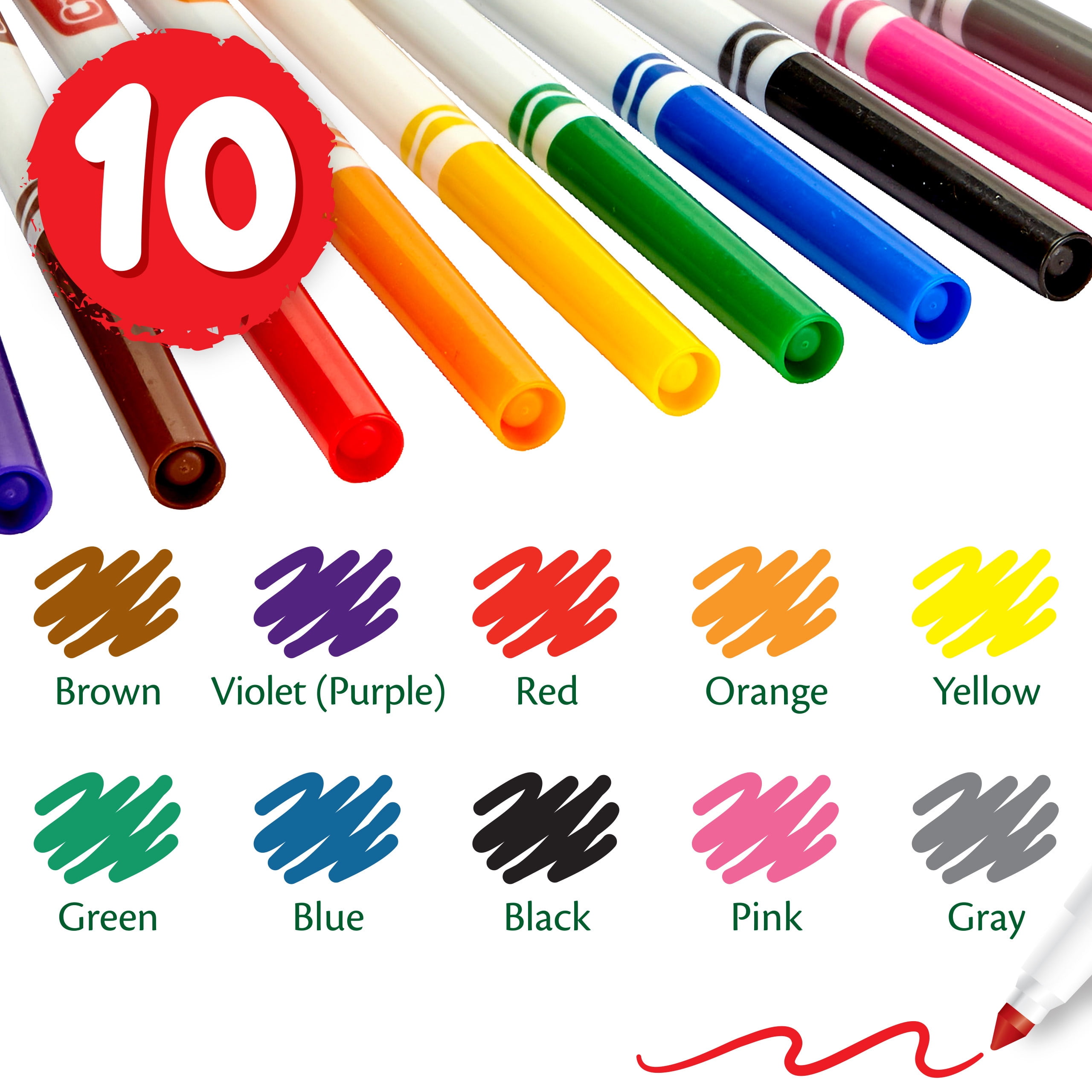 Bulk 200 Pc. Crayola® Fine Line Marker Classpack® - 10 Colors per pack |  Oriental Trading