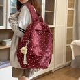 thumbnail image 5 of Lightweight Polka Dot Nylon Laptop Backpack for Women, Coquette Large Everyday Daypack, Multi-Pocket Comfort Padded Bookbag for Students, Campus Commuting & Weekend Travel, 5 of 6