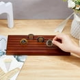 thumbnail image 3 of Challenge Coin Display Stand 6 Row Wood Coin Holder 13x5x1.3 Inch Wooden Coins Rack Coconut Brown Challenge Coins Display Case for Collectors Vacation Present, 3 of 6