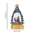 thumbnail image 5 of Shoreew Christmas Snow Ball Lantern Lighted Santa And Christmas Tree Scene Glittering Water Snow Ball Decoration for Home Desktop Decor, 5 of 7