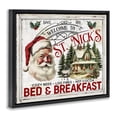 thumbnail image 3 of Stupell Industries Farmhouse St Nick's Bed & Breakfast Black Floating Frame Canvas Art, 21 x 17, by Creatif Belle, 3 of 8