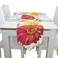 thumbnail image 4 of EREHome Yellow And Red Daisy Table Runner Table Top Decoration Home Decor 13x90 inches, 4 of 5