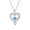 Blue, variant on Pendant Necklace – Chic Fashion Necklace for Women Friendly Copper Heart Birthstone Necklace For Womens Women's Jewelry Pendant Necklaces Valentine's Day Jewelry