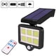 thumbnail image 1 of 1 pieza COB Luz de pared de control remoto solar 96LED Luz de calle solar Luz de jardín con sensor de cuerpo interior y exterior ER, 1 of 5