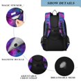 thumbnail image 4 of FORMRS Kids Backpack for School Unisex 17" Casual Bookbag Travel Daypack with Compartment Pockets, Watercolor Purple Galaxy Pattern, 4 of 7