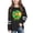 Black, variant on St. Patrick's Day Girls Long Sleeve Graphic Tee Tunic Leprechaun Shamrock Black Kids Sizes 110-170,Size 3 T