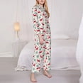 thumbnail image 3 of Balery Vintage Christmas Reindeer Conjunto de Pijama con Estampado para Mujer, Conjunto de Dos Piezas con Manga Larga, Ropa de Dormir Suave con Bolsillos, Pijamas Cómodos-Small, 3 of 7