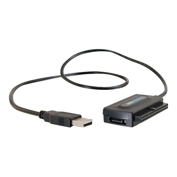 C2G USB 2.0 ATA IDE 33in vers Ou Serial Câble Adaptateur de Lecteur - Contrôleur de Stockage - ATA / eSATA - USB 2.0 - Noir