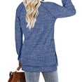 thumbnail image 4 of Gerichy Long Sleeve Shirts for Women Sweatshirt for Women Long Sleeve Tunic Tops Color Block Crewneck Sweatshirts Side Split Womens Tops, 4 of 6