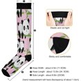 thumbnail image 3 of GZHJMY 1Pair Fashion Print Compression Socks for Women Men, Knee High Stockings for Athletic Sports,Running,Travel, 3 of 7