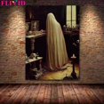 thumbnail image 4 of Spooky victoriano gótico fantasma y bruja Vintage arte de pared lienzo pintura espeluznante fantasma BLANCO arte póster e impresión decoración del hogar, 4 of 4