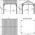 thumbnail image 6 of 12'x14' Hardtop Gazebo, Outdoor Wooden Coated Aluminum Frame Hard Top Gazebo with Galvanized Steel Double Roof, Permanent Metal Roof Gazebo Pavilion for Deck, Patio and Garden (Yellow-Brown), 6 of 6