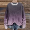 thumbnail image 2 of Besolor Knit Shirts for Women Fall Trendy Gradient Color Long Sleeve Tops Plus Size Crewneck Pullover Blouses, 2 of 5