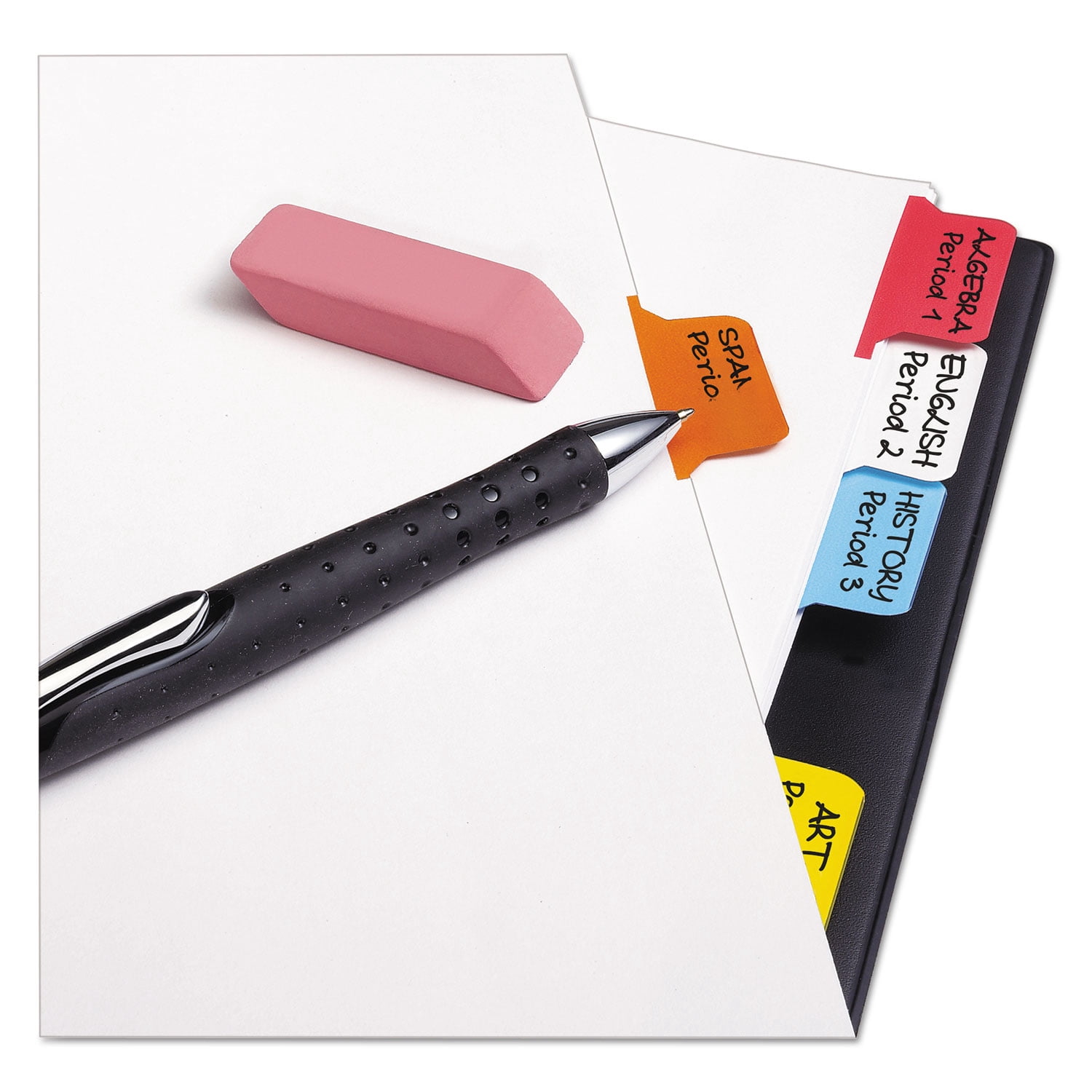 Avery Write & Erase Divider, 5-Tab, Paper, White Body, Multicolor Big Tabs, Handwrite, 1 Set