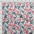 thumbnail image 4 of oneOone Cotton Poplin Pink Fabric Asian Japanese Koifish Sewing Fabric By The Yard Printed Diy Clothing Sewing Supplies 42 Inch Wide, 4 of 5