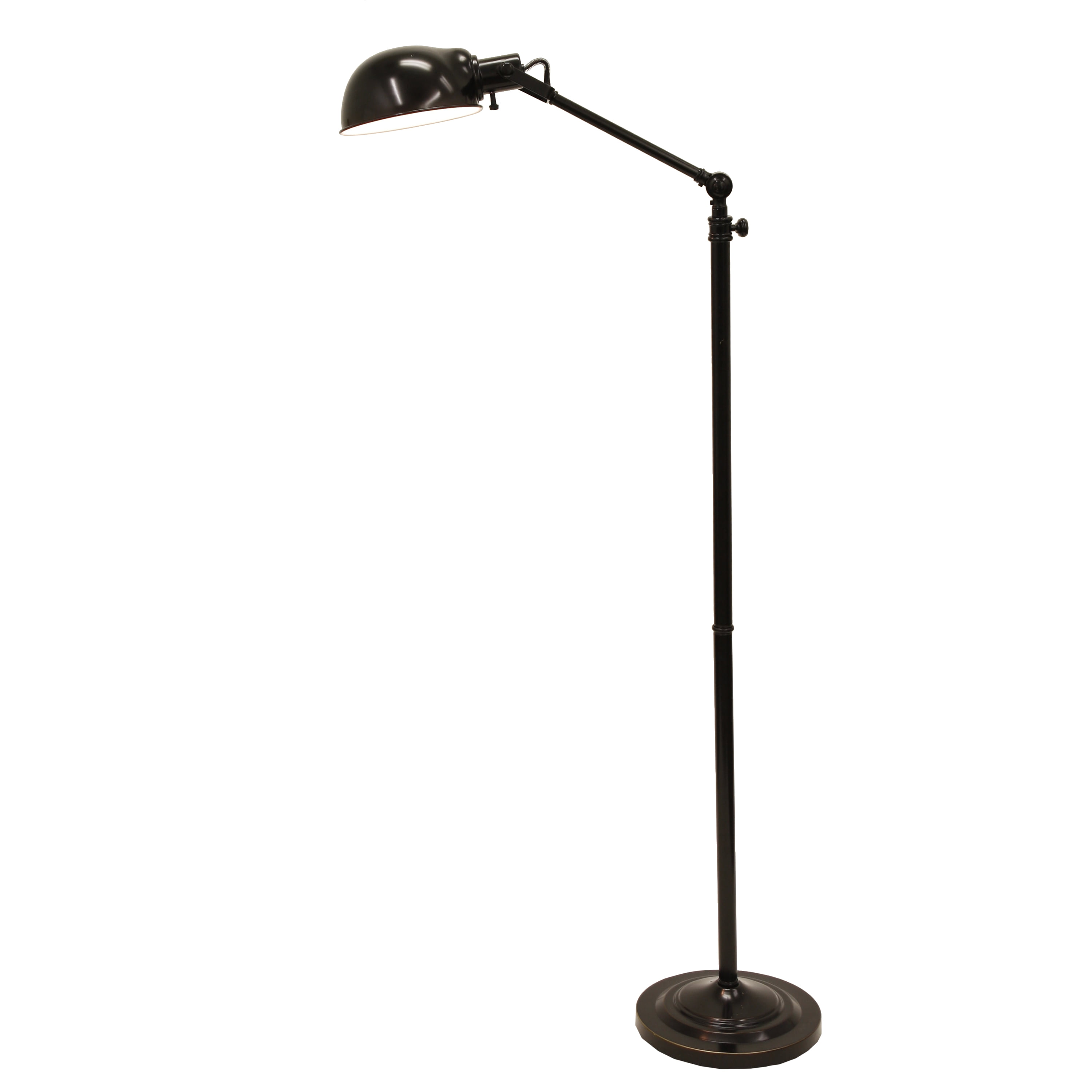 Cal Lighting Dark Bronze Metal Pharmacy Floor Lamp With Adjustable Pole and Swivel Head for sale online 