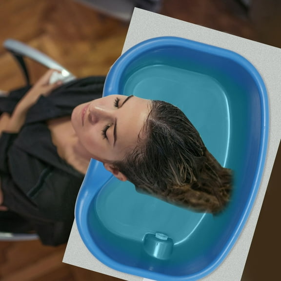 Homoyoyo Dark Shampoo Basin for Comfortable Bedside Hair Washing and Hair Care, Portable and Easy to Use