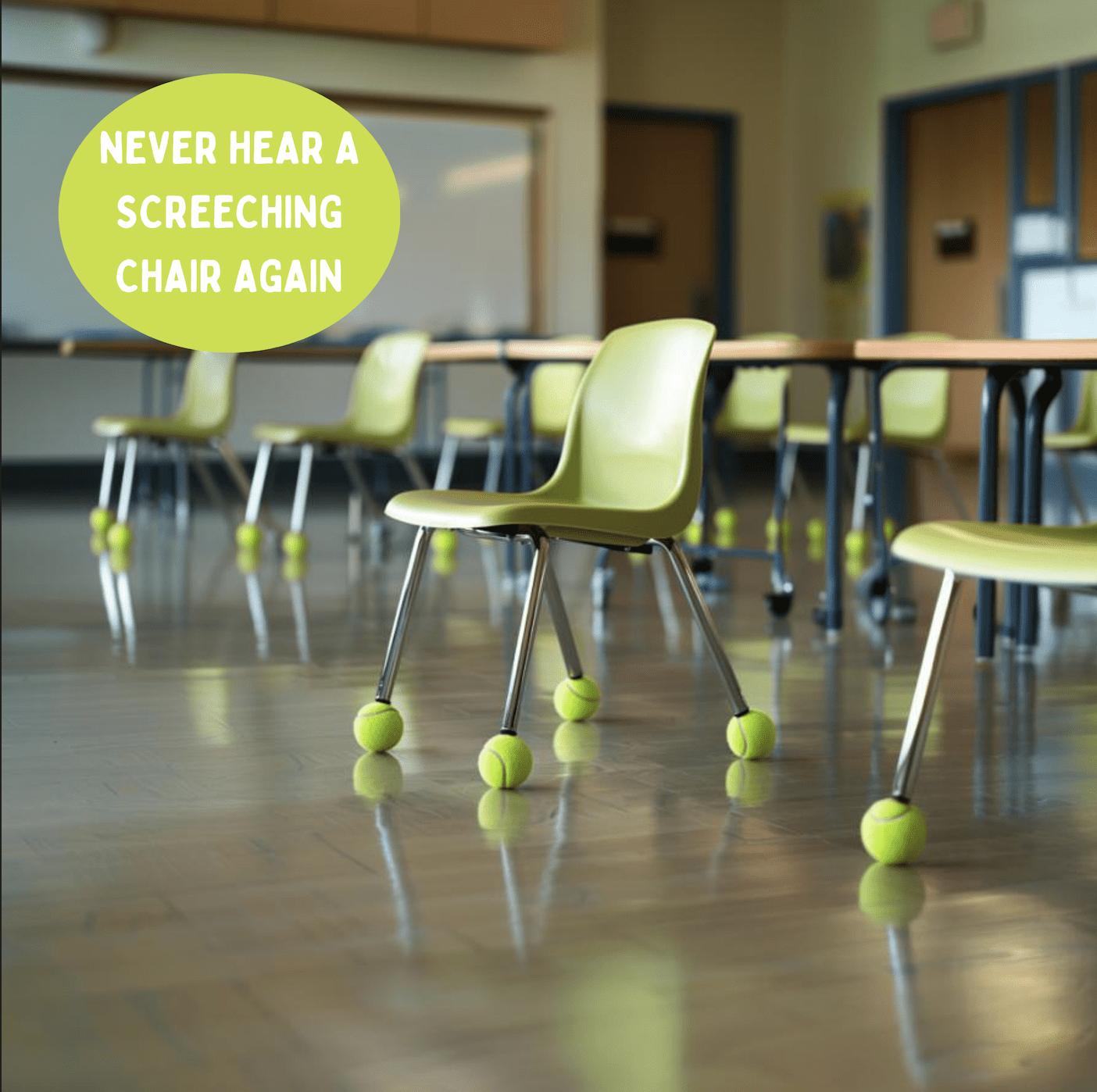 100 PreCut Tennis Balls for Chairs Bulk - Support USA Tennis Ball Recycling NonProfit: Tennis Ball Chair Leg Floor Protectors, Chair Tennis Balls for Classroom Bulk, Precut Tennis Balls for Walkers