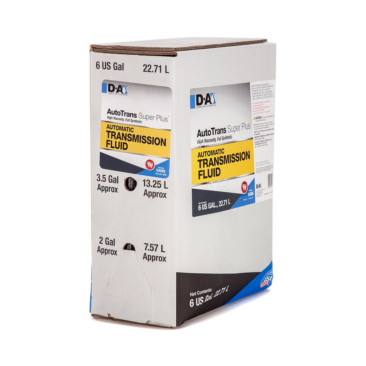 D-A LUBRICANT COMPANY 54565, Autotrans Super Plus Full Synthetic Automatic Transmission Fluid (ATF), 6 Gallon