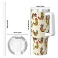 thumbnail image 4 of Pofeuu Boho Chicken Print 40oz Ice Bully With Handle And Straw Stainless Steel Vacuum Insulated Cup And 2 In 1 Straw Lid, 4 of 8