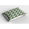 thumbnail image 2 of Ambesonne Jungle Foliage Pillow Sham 2 Pack, Long Leafy Plants, 30"x20", Fawn Tan, 2 of 3