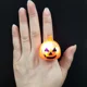 thumbnail image 1 of Halloween Light-emitting Plastic Pumpkin Bat Skull Shape Children's Neat Toy Ring Gong Bohan unisex, 1 of 2