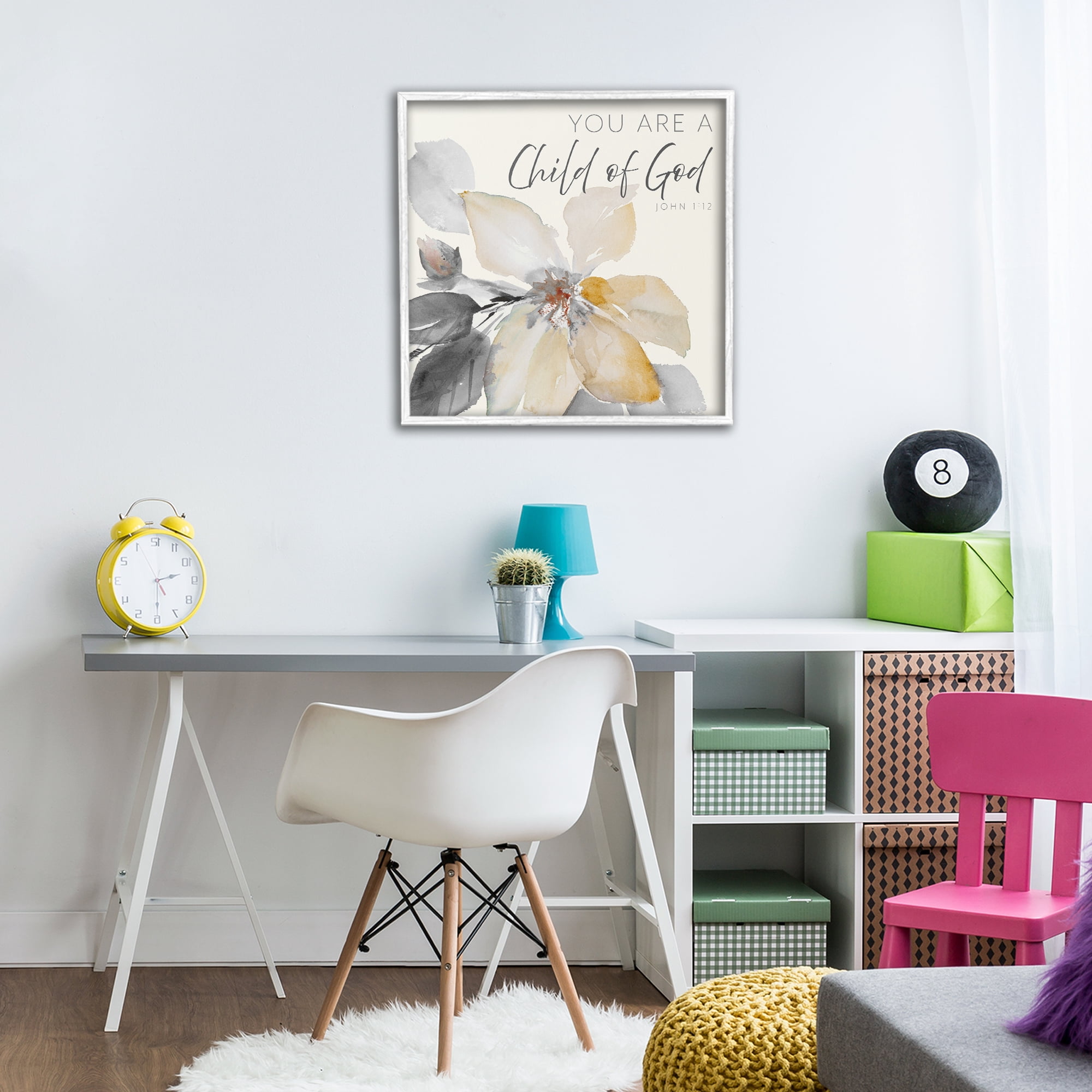 Stupell Industries Child Of God Flower White Framed Giclee Art, design by Lanie Loreth
