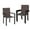 Brown, variant on JMGJOY Set of 2 Patio Dining Chairs, All Weather Stackable Rattan Chairs, Outdoor Bistro Wicker Dining Chair Set for Balcony Poolside Backyard